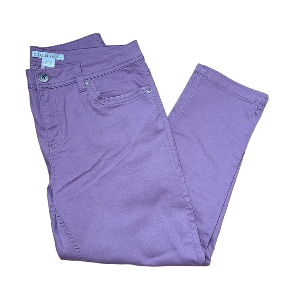 Cleo Petites every body purple  straight leg pants - Picture 8 of 11